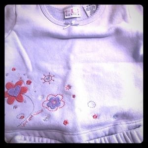 Girls sweatshirt and sweatpants outfit.